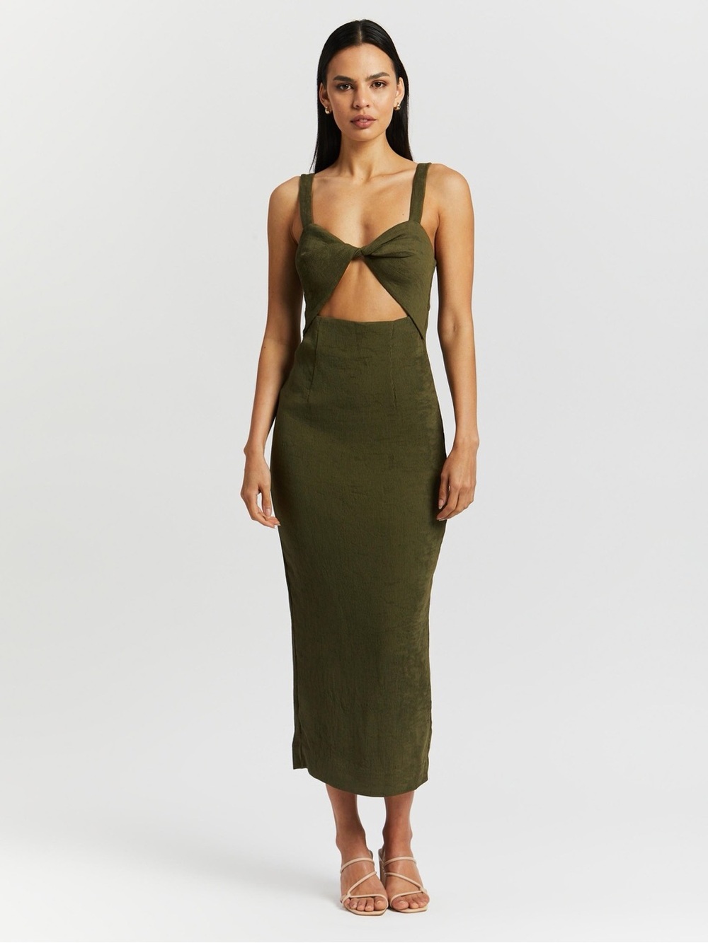 Shona Joy Simone Fitted Cut Out Midi Dress